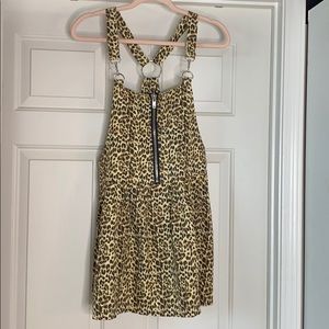 Leopard Print Overall Dress